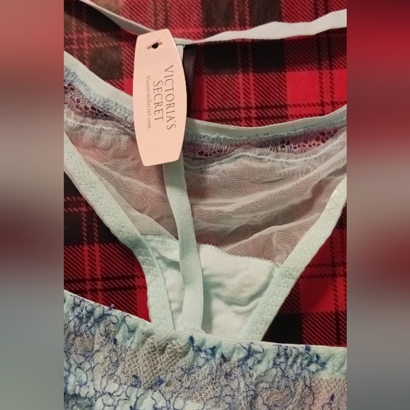 Never worn Victoria Secret blue split front baby doll lingerie size 36C 2 piece - Picture 9 of 11